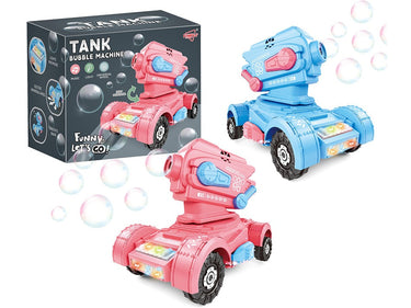 Electric Tank Colorful Bubble Machine Toy With Light & Sound